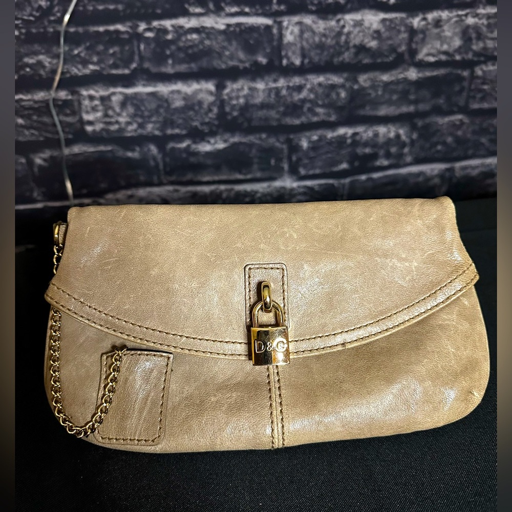 Vintage DOLCE & GABBANA leather Karen Clutch